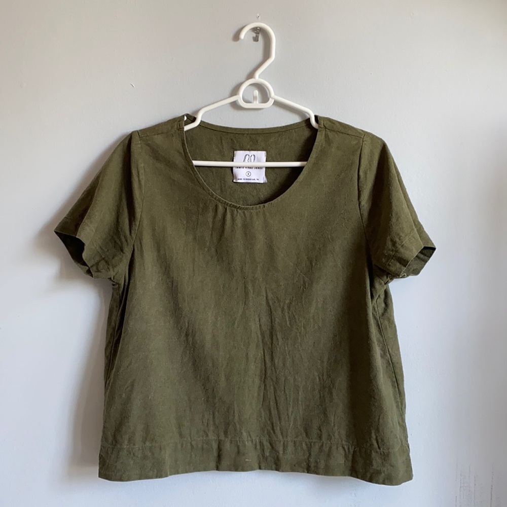Jamie + The Jones “The Staple...” Tee in Olive